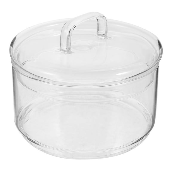 Toyvian Glass Sealed Jar with Wood Lid for Dried Fruits and Nuts Storage