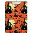 thumbnail image 2 of FMSHPON Halloween Haunted House Witch Clipboard Hardboard Wood Nursing Clip Board and Pull for Standard A4 Letter 13x9 inches, 2 of 7