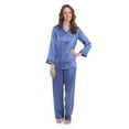 thumbnail image 1 of Women's 100% Silk Pajama Set - Luxury Sleepwear Pjs by TexereSilk (Morning Dew), 1 of 4