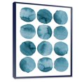 thumbnail image 2 of Designart cercles aigue-marine éléments géométriques bleus ART MURAL À CADRE FLOTTÉ, 2 of 3