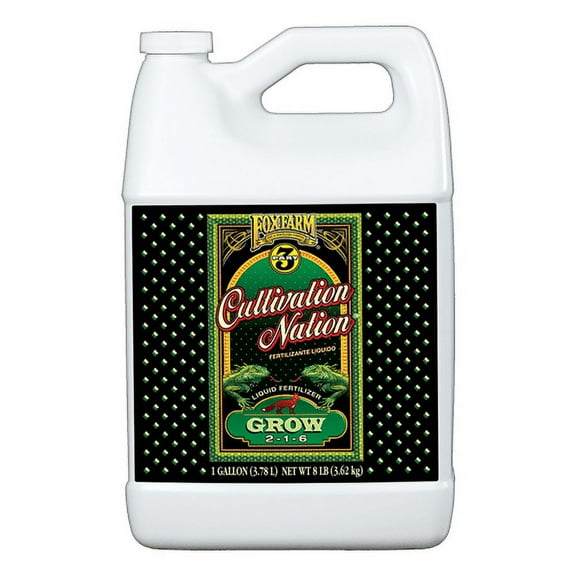 FoxFarm (CNGROWGAL) Cultivation Nation Grow Liquid Fertilizer, 2-1-6 (Gallon)