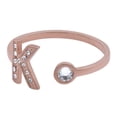 thumbnail image 2 of Anillo de Mujer Inicial Letra LuckyLy, Oro Rosa 18k y Zirconia Cúbica, Modelo Layla rosa UNITALLA, 2 of 6