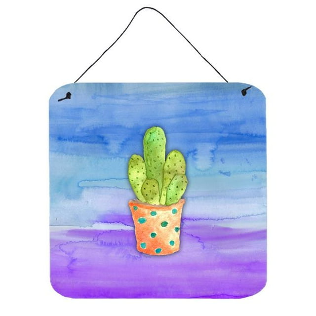 Cactus Bleu & Violet Aquarelle Mur Ou Porte Suspendus Impressions