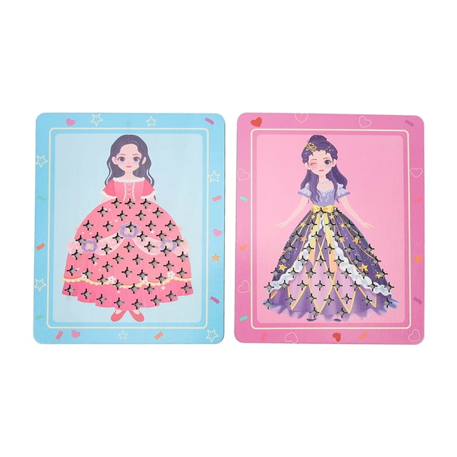 DIY Poking Princess Dress Craft Kit Para El Desarrollo De Habilidades Motoras Finas Con Pintura 3D Para Niños Y Adultos