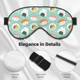 thumbnail image 4 of Salouo Kawaii Sushi Pattern Sleep Mask,Sleep Eye Mask & Blindfold Eye Sleep Shade Cover with Elastic Strap Soft Eye Cover Eyeshade for Night Sleeping Travel & Nap, 4 of 7