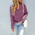 thumbnail image 4 of Vedolay Women's Tops Women's Knit Long Sleeve Pullover Crewneck Tunic Fashion Sweaters,Purple L, 4 of 5