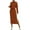 Brick Red, variant on Turtle Neck Dresses for Women Fall Knit Outfits Slit Elastic Waist Long Sleeve Bodycon Midi Sweater Dress