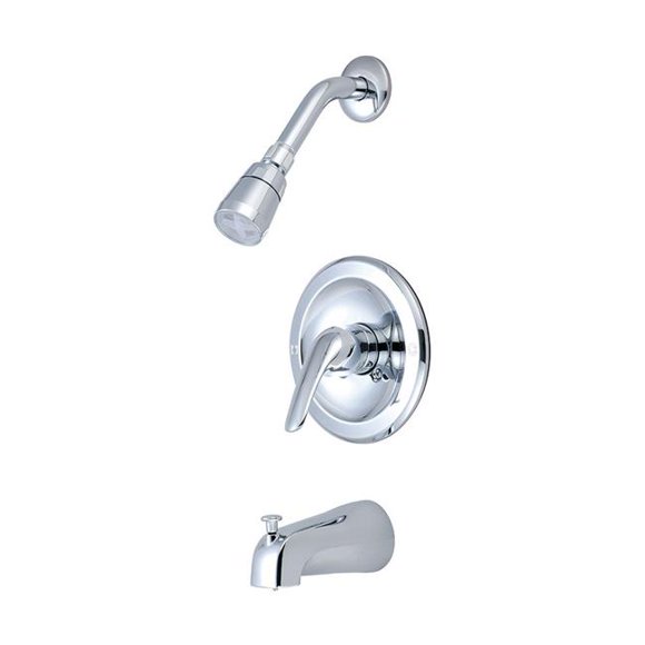 Elite P-2000 Single Handle Tub & Shower Set - Chrome