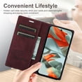 thumbnail image 3 of for Google Pixel 9 Pro XL Wallet Case Cover, Luxury Wallet Case with Card Holder Magnetic Clasp Kickstand PU Leather Folio Protective Phone Case for Google Pixel 9 Pro XL, Winered, 3 of 10