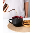 thumbnail image 5 of AmorArc 24 oz Soup Mugs with Handles, Jumbo Ceramic Bowls Mugs Set with handles for Coffee Cereal Cappuccino Snacks, Microwave&Dishwasher safe Soup Cups for Meal-Burgundy, 5 of 8