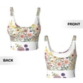 thumbnail image 5 of Haiem Autumn Garden Pattern Womens Sports Bra - U Neck Padded Low Impact Yoga Bra Workout Crop Top Gym Moisture-Wicking Workout Vest -Small, 5 of 9