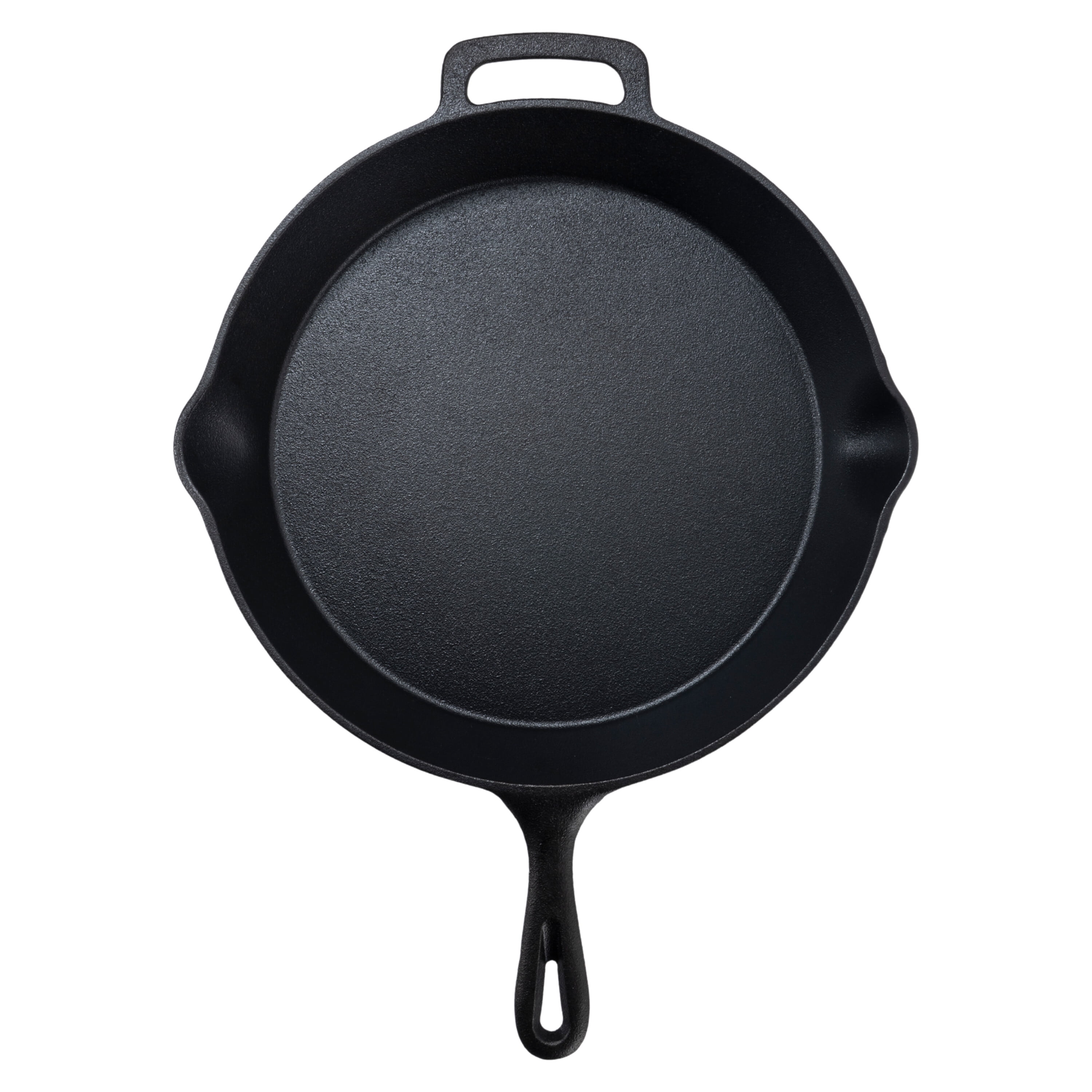 Mainstays 12 Inch Cast Iron Skillet with Single Helper Spout Black