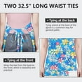 thumbnail image 6 of Pioneer Flower Floral Print Pattern Apron-Garden Aprons for Women with Pockets-Cotton Linen Waterproof Kitchen Cooking Gardening Aprons Adjustable for Kitchen,Cooking,BBQ and Salon 33x27 Inch, 6 of 7