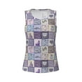 thumbnail image 4 of Fotbe Lavender Flowers Womens Loose Fit Casual Flowy Slim-Fit Tank Tops Athletic Round Neck Trendy Sleeveless Summer Tops for Gym and Yoga-Large, 4 of 9