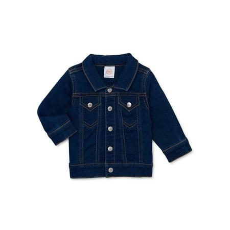 

Wonder Nation Baby Boy or Girl Unisex Knit Denim Jacket Sizes 0/3-24 Months