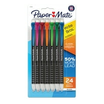 Paper Mate Mechanical Pencils, Write Bros. Classic #2 Pencil, Assorted Colors, 0.7mm, 24 Count