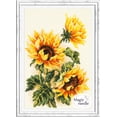 thumbnail image 2 of Wizardi Counted Cross-Stitch Kit Three Sunflowers 40-78 Magic Needle, 2 of 3