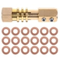 thumbnail image 3 of Kit surtido de 200 arandelas planas de cobre con máquina de reparación, cabezal de cobre para juntas de tapones automotrices, arandelas de ajuste de sellado, juntas de sellado métricas doradas, 3 of 7
