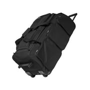 Travelers Club 30-inch Rolling Multi-Pocket Upright Duffel Bag - Black