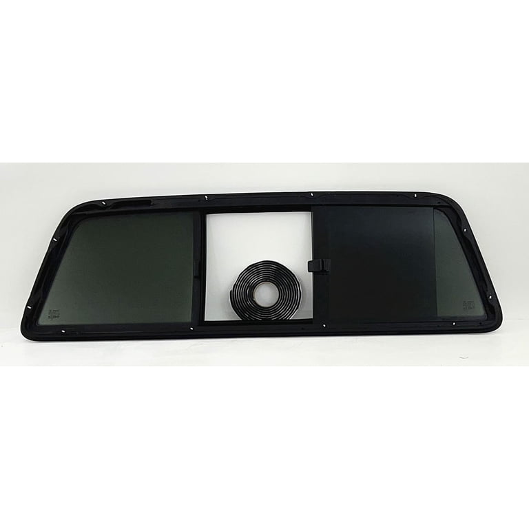 Rear Manual Slider Window Glass With Seal For 97-03 Ford F150 & 97-99 F250LD