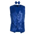 thumbnail image 2 of TheFound Men Stylish Suit Blazer Deep V-neck Solid Color Sequins Slim Vest, 2 of 7