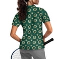thumbnail image 2 of Whosucclay Lucky Hat and Beer Pattern Polo Shirts, Stretch Quick Dry Half Zipper Women Short Sleeve Golf Shirts for Exercise Tennis Outdoor Sports Elastic Size X-Large, 2 of 10