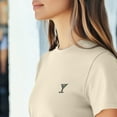 thumbnail image 5 of Dalix Martini Embroidered Lightweight Relaxed Jersey Tee Summer Cute Food Womens in Natural XL X-Large, 5 of 5