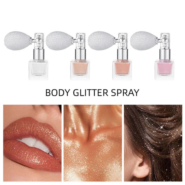 XWSHYW Destacar Spray Iluminador con Purpurina, Pulverizador para Resaltar El Cuerpo, Pulverizador En Polvo, Pulverizador para El Cuerpo, Brillantina Resaltadora, 4G