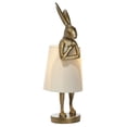 thumbnail image 3 of Evolution by Crestview Collection Cooper Resin Rabbit Table Lamp in Gold, 3 of 7