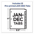 thumbnail image 2 of 1PC Avery Preprinted Laminated Tab Dividers with Gold Reinforced Binding Edge, 12-Tab, Jan. to Dec., 11 x 8.5, Buff, 1 Set, 2 of 3