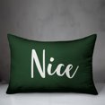 thumbnail image 2 of Creative Products Nice in Dark Green 14x20 Spun Poly Pillow, 2 of 2