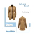 thumbnail image 6 of SLADYGLO Women Open Front Long Sleeve Side Pocket Mid-Length Trench Coat, 6 of 6