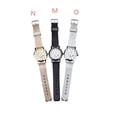 thumbnail image 4 of Fashion Skeleton Dial Quartz Watch - Stylish Roman Numeral Analog Wristwatch with Leather or Mesh Band, Unisex Casual Dress Watch for Men & Women,A, 4 of 5