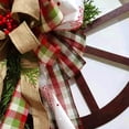 thumbnail image 5 of Winter Wreath-Farmhouse Wagon Wheel Christmas Wreath for Front Door Porch Outside Vintage Farmhouse Wall Decor Outdoor Red Wagon Wheels Wreaths with Ribbon Bow Berry for Housewarming Gift, 5 of 6