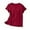 Wine, variant on Uaswgudfs Women's Oversized Button-Detail Blouse-Tee - Crew Neck Solid Color Short Sleeve Relaxed Fit Casual Shirt