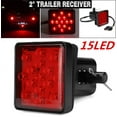 thumbnail image 4 of Red 15 LED Brake Tail Light Tow Hitch Cover Lamp For Truck Trailer 2" Receiver, 4 of 5