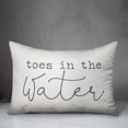 thumbnail image 2 of Creative Products Toes in the Water White and Grey 14x20 Indoor / Outdoor Pillow, 2 of 2