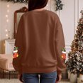 thumbnail image 6 of TTUHYWXI Christmas Sweatshirts Women Sequin Christmas Shirts Sparkly Xmas Graphic Long Sleeve Crewneck Pullover Tops (Brown, M), 6 of 8