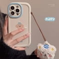thumbnail image 3 of Puppy plush lanyard Apple 15 mobile phone case iphone16 silicone case 14 suitable for 13promax cute Korean style, 3 of 6