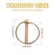thumbnail image 2 of Pasador de Tractores M6x45 mm con Anillo, Kit de 10 Clips de Pasador de Bloqueo para Tractores Remolques Camiones, Rosa Dorado, 2 of 7