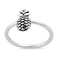 thumbnail image 3 of 925 Sterling Silver Oxidized Platinum Plated Pineapple Women Valentines Day Gifts Ring, 3 of 4