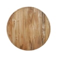 thumbnail image 5 of 36" Round Coffee Table Handcrafted Grooved Edge Top Natural Brown Mango Wood, 5 of 6