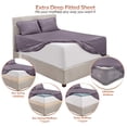 thumbnail image 3 of Juego de sábanas Hearth & Harbor Luxury Soft Cal King, color gris violáceo, 3 of 8