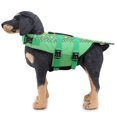 thumbnail image 2 of Chaleco salvavidas para perros Chaleco de natación verde reflectante ajustable Traje de baño flotante para perros (Cocodrilo-S), 2 of 5