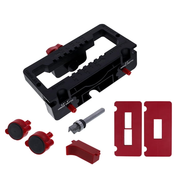 Milescraft 1226 Hinge Jig – Self Clamping Door Hinge Jig, Door Hinge Mortiser. Hinge Templates Rout Mortises from 2.5�