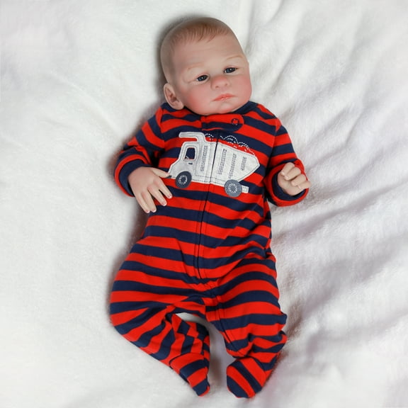 18inch Lifelike Reborn Baby Dolls Vinyl Silicone Realistic Newborn Boy Doll Gift