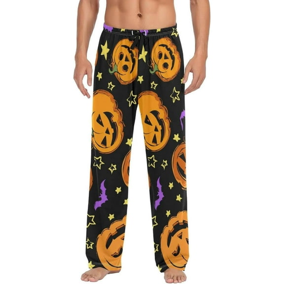 GZHJMY Happy Halloween Scary Pumpkin Pajama Pants, Mens Lounge Pants Super Soft Men Pajama Bottoms, Christmas New Year Birthday Father's Day Gifts, Medium