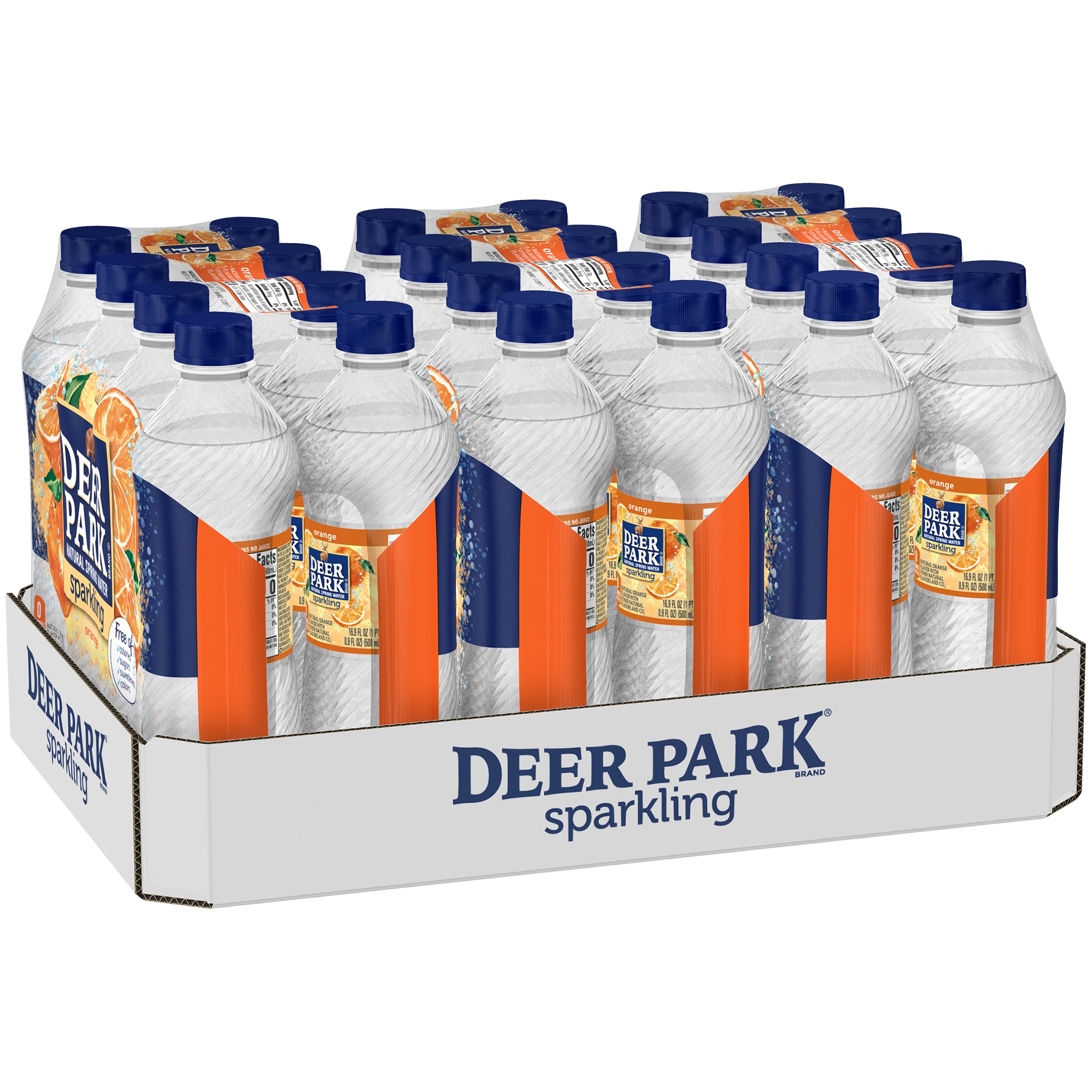 Deer Park® Sparkling Natural Spring Water Orange 24 0.5 L Bottles