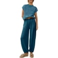 thumbnail image 1 of Trajes de dos piezas para mujer Conjuntos de suéteres Jersey de punto Tops y pantalones de cintura alta Conjuntos de chándal LoungeBlueLarge esquí esquí Gafas de esquí, 1 of 5