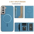 thumbnail image 4 of Allytechgroup for Samsung Galaxy S25 Case, PU Leather Phone Case for Samsung Galaxy S25 with Detachable Card Holder RFID Blocking Shockproof Cover for Women Men, Lightblue, 4 of 6